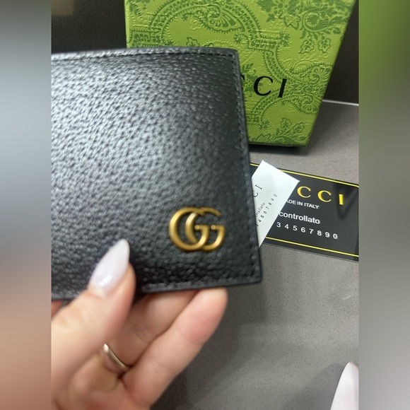 GG MARMONT BI-FOLD CARD CASE WALLET AUTHENTIC MEN’S - Picture 3 of 9